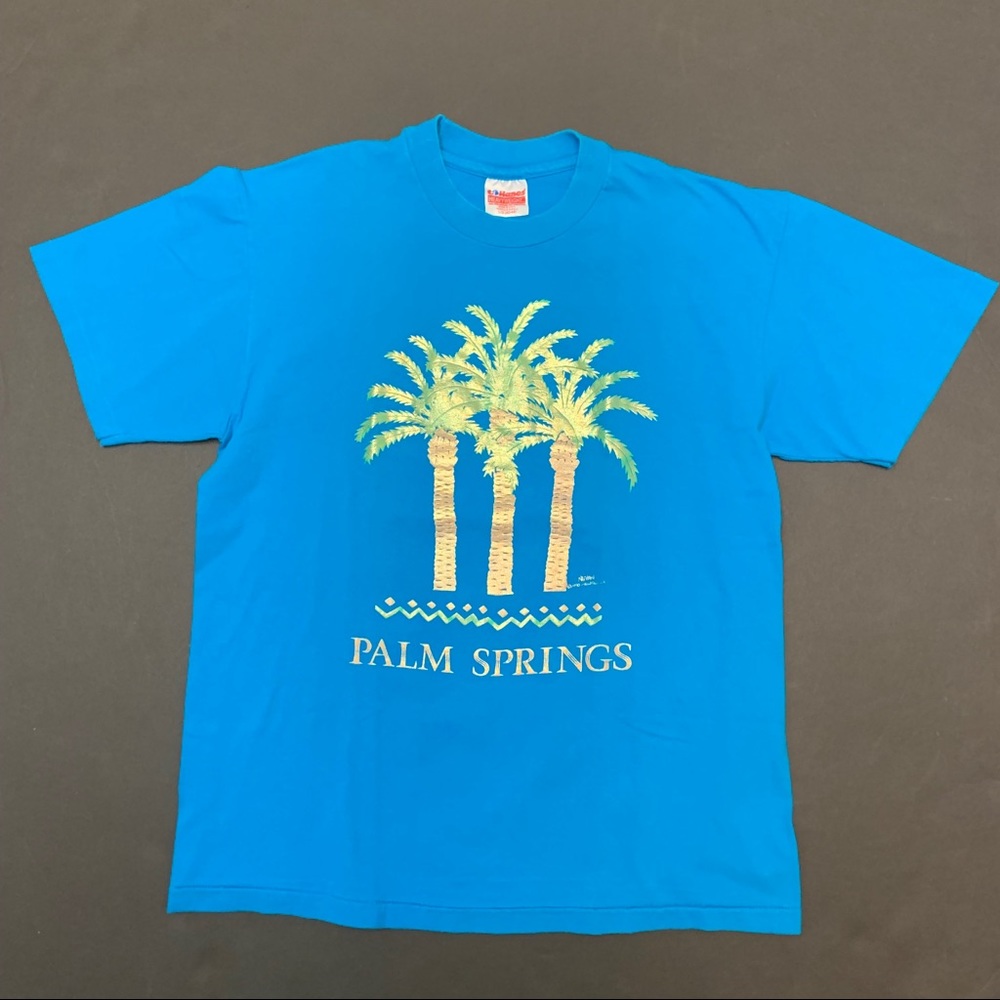 Vintage 90s Palm Springs Metallic Tee
